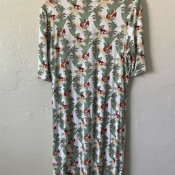 Kate Quinn Bamboo Full Button Down Monkey Print Midi Gown Postpartum Breastfeed - Picture 6 of 7